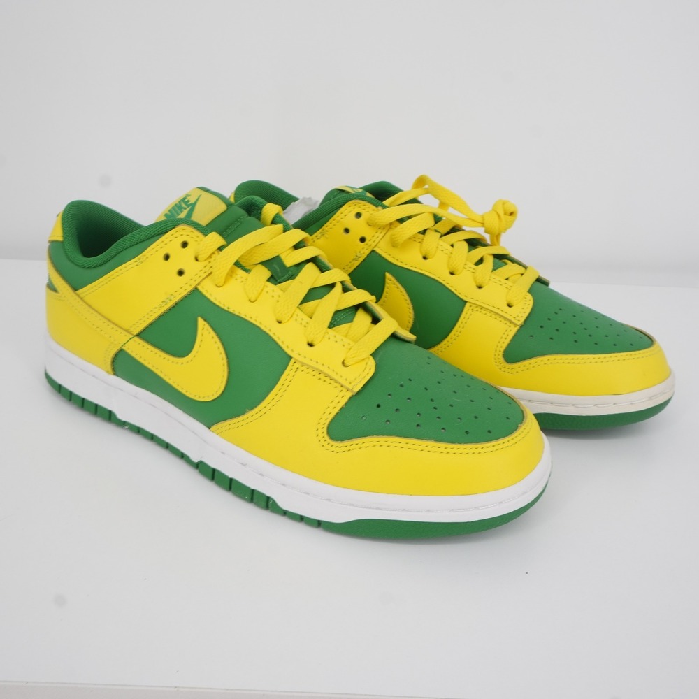 Nike Dunk Low Retro BTTYS Mens 9.5 Green Yellow Brazil DV0833-300 Sneakers